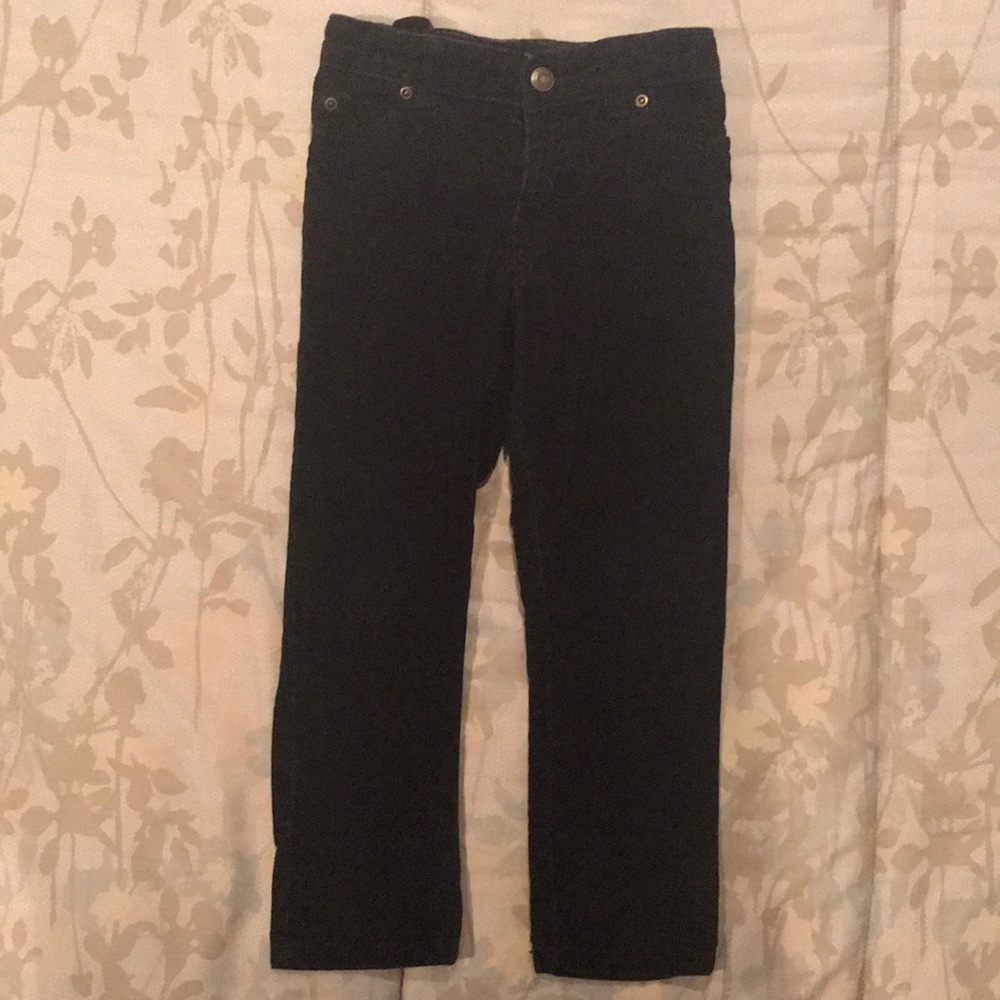 Boys black corduroy pants, size 5